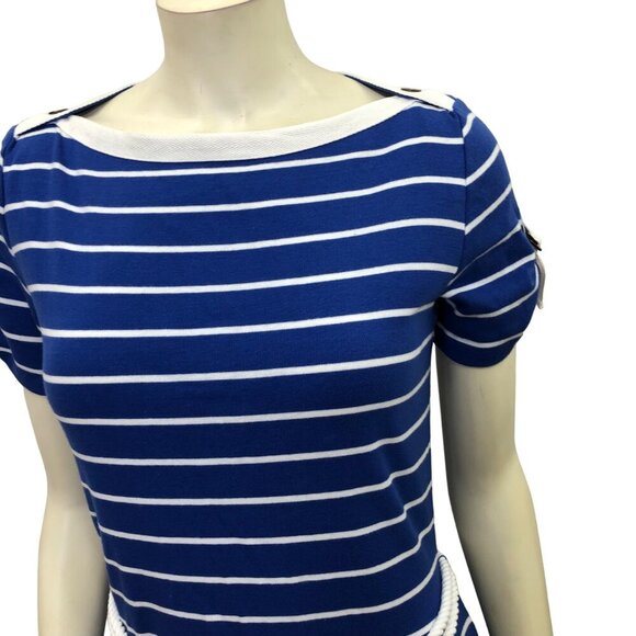 LAUREN RALPH LAUREN womens‎ striped BOAT NECK casual DRESS SM - Picture 9 of 10